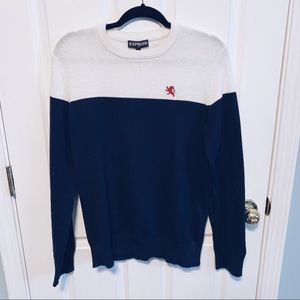 Express Color Block Logo Sweater